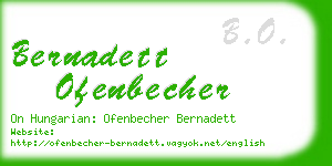 bernadett ofenbecher business card